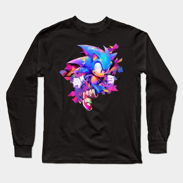 sonic Long Sleeve T-Shirt by piratesnow